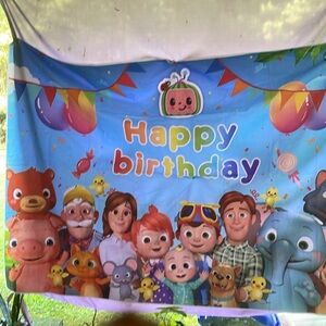 COPY - Cocomelon Happy Birthday Banner 83”X 60” canvas material.